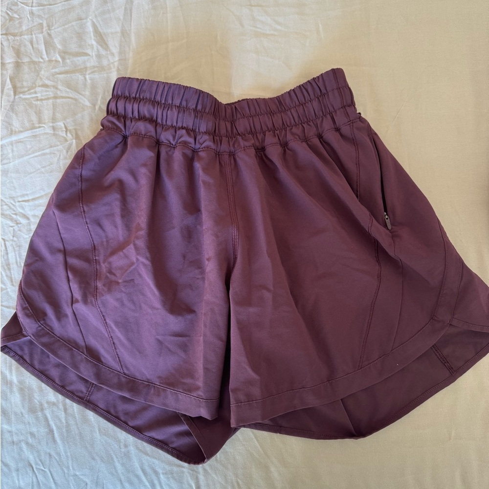 Track that high rise lined shorts